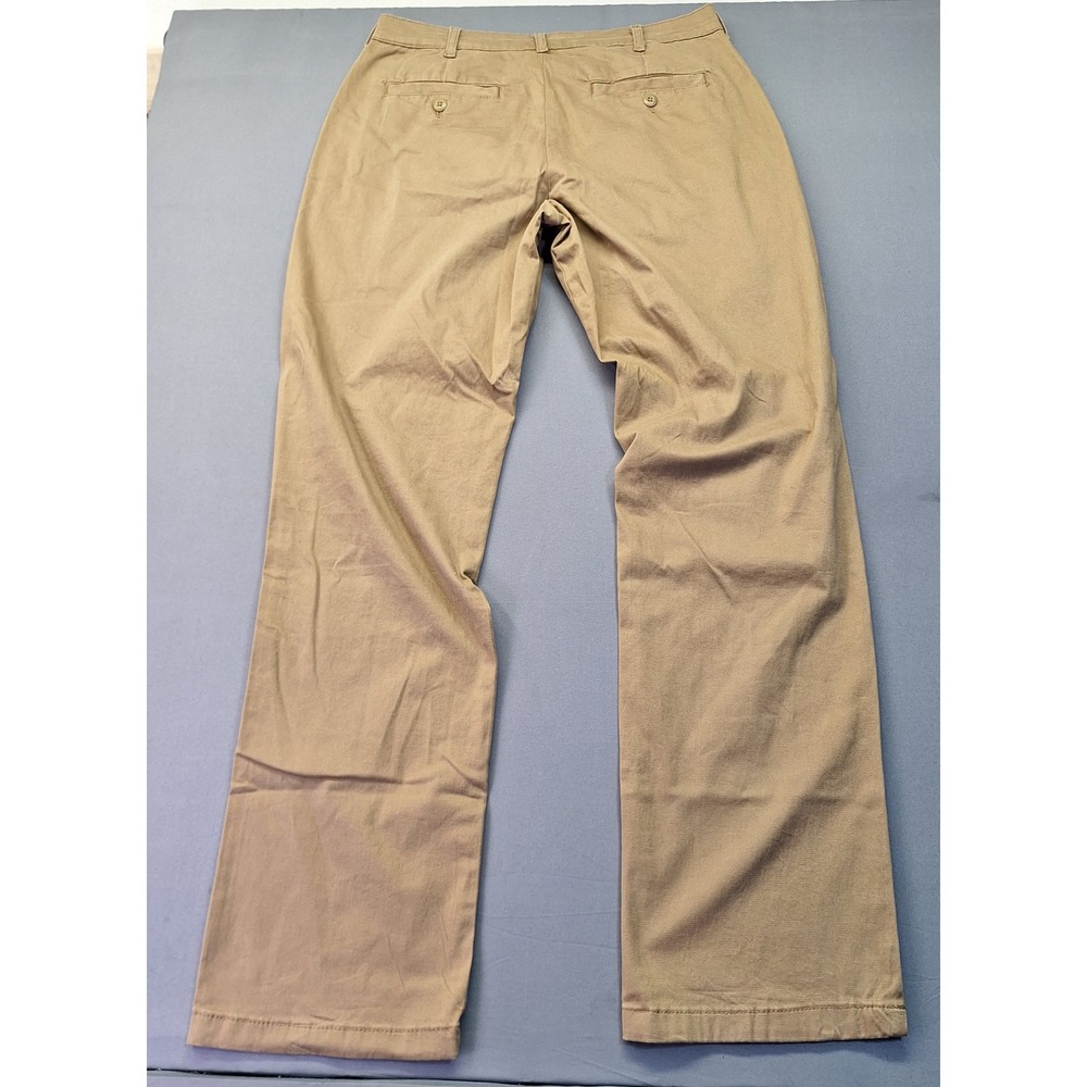 Wrangler Advanced Comfort Mens Khaki Pants 34x34 Straight Fit Flat Front 67ST4BZ - Picture 7 of 8